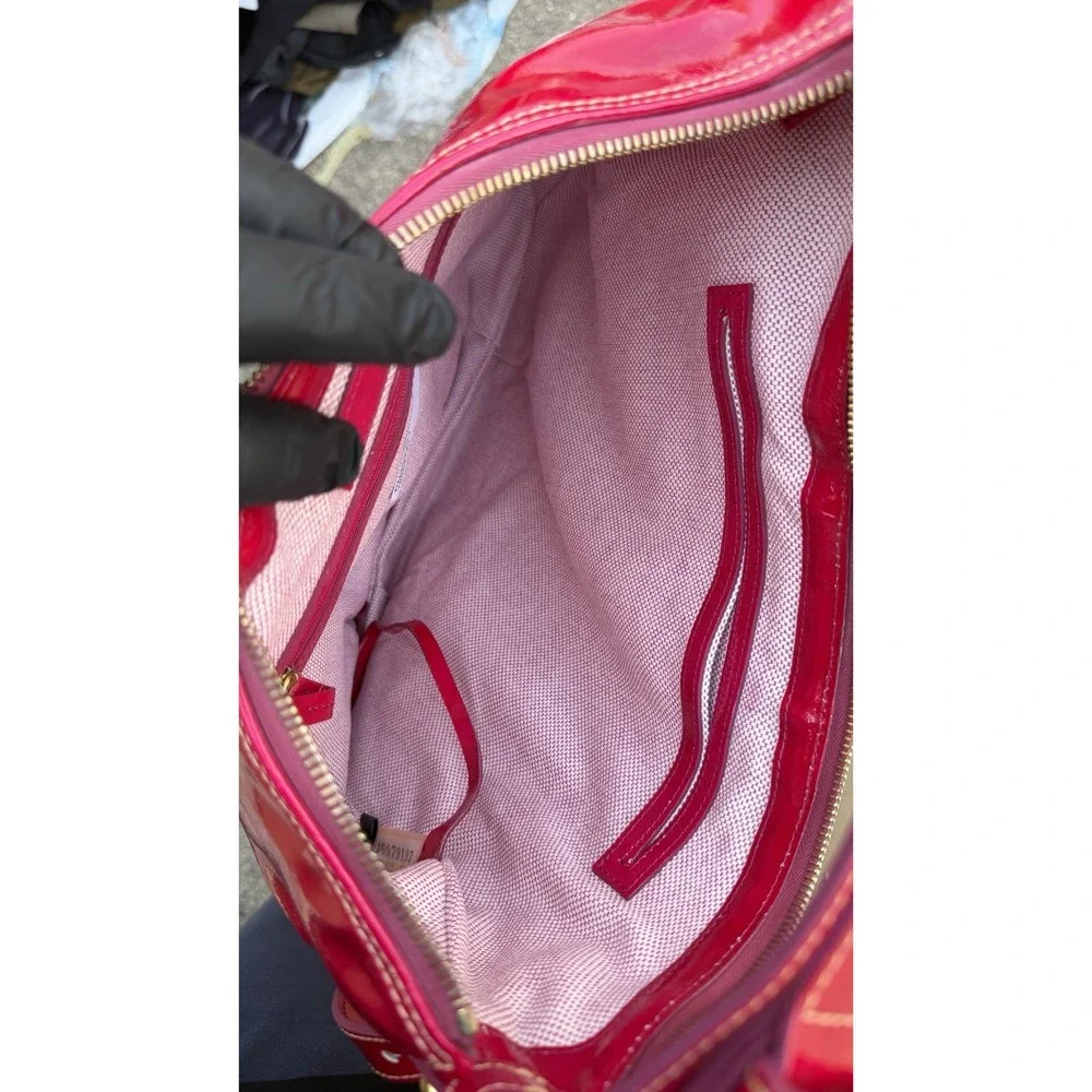 Dooney‎ & Bourke Pink Patent Leather Hobo Shoulder Bag PH360 MJ